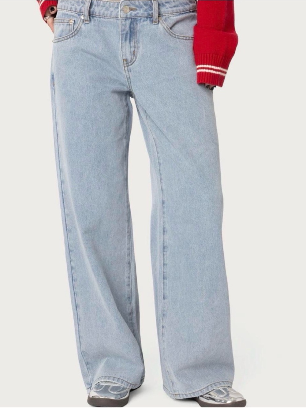 Edikted Light Wash Wide Leg Women’s Jeans